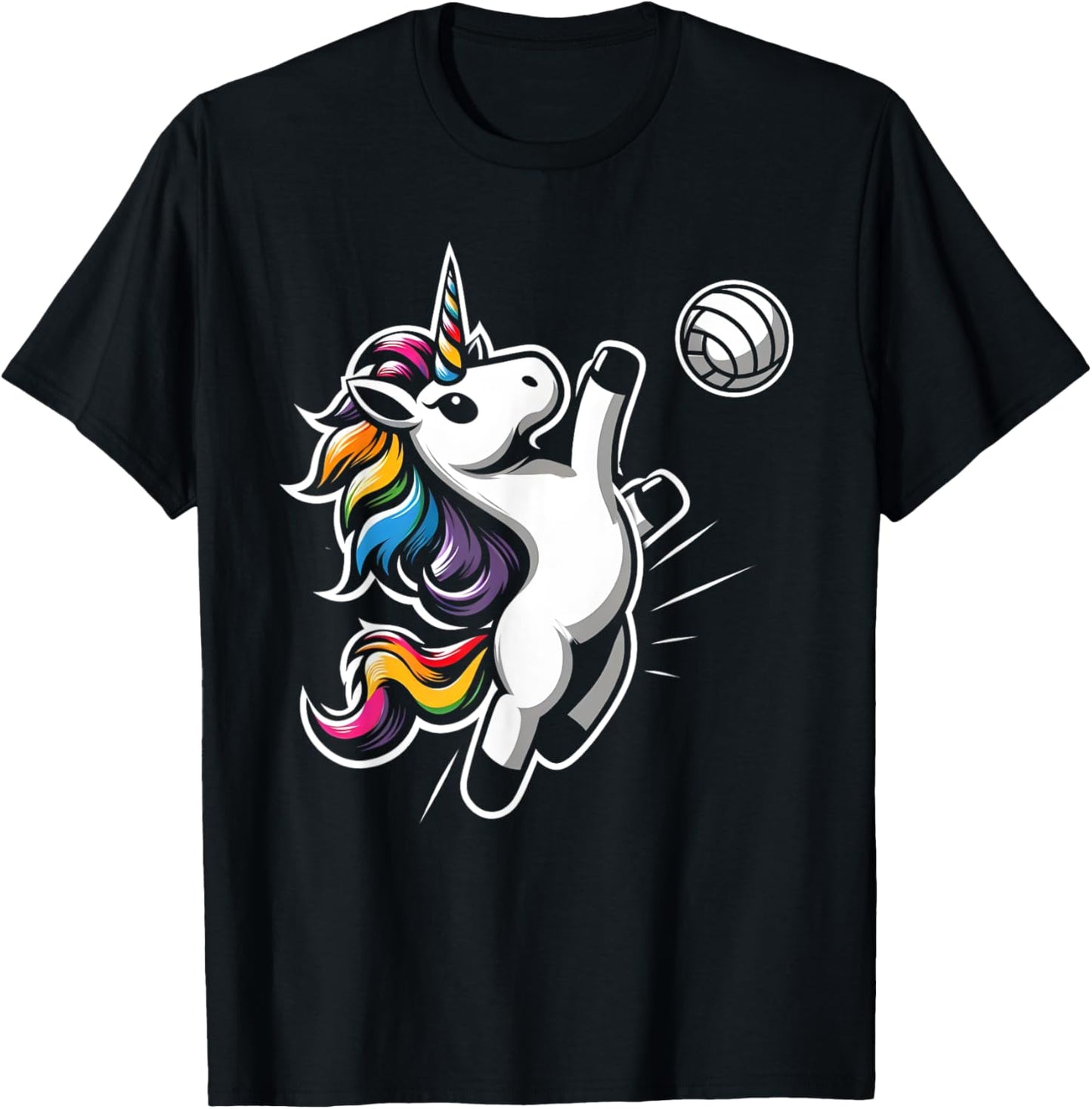 Unicorn Volleyball - Funny and Cute Sport Volleycorn T-Shirt - T-Shirt | Black