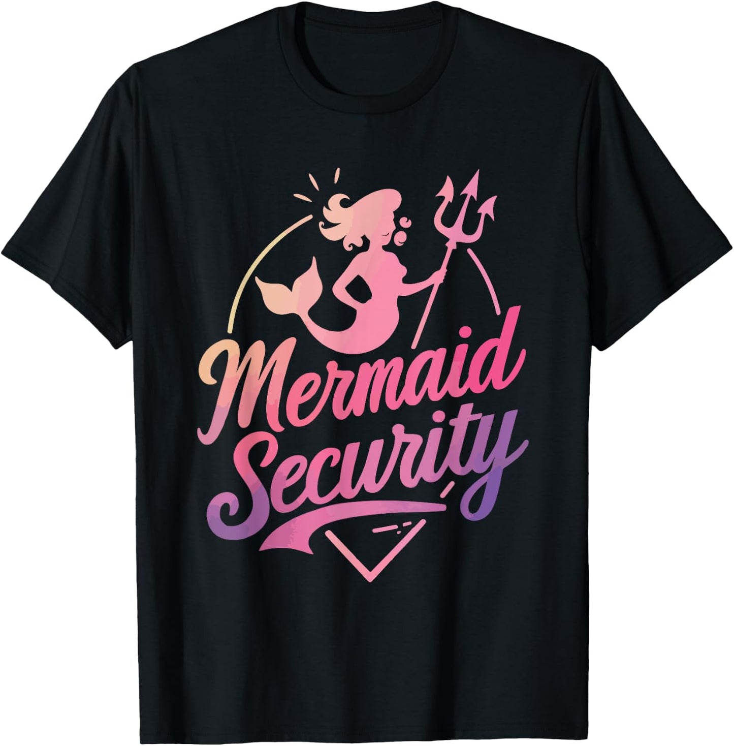 Mermaid Security T-Shirt - T-Shirt | Black