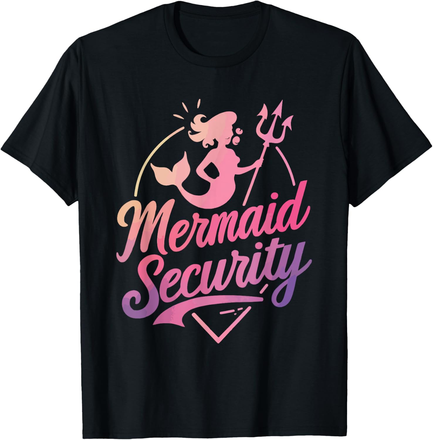 Mermaid Security T-Shirt - T-Shirt | Black