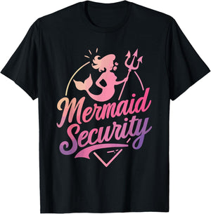 Mermaid Security T-Shirt - T-Shirt | Black