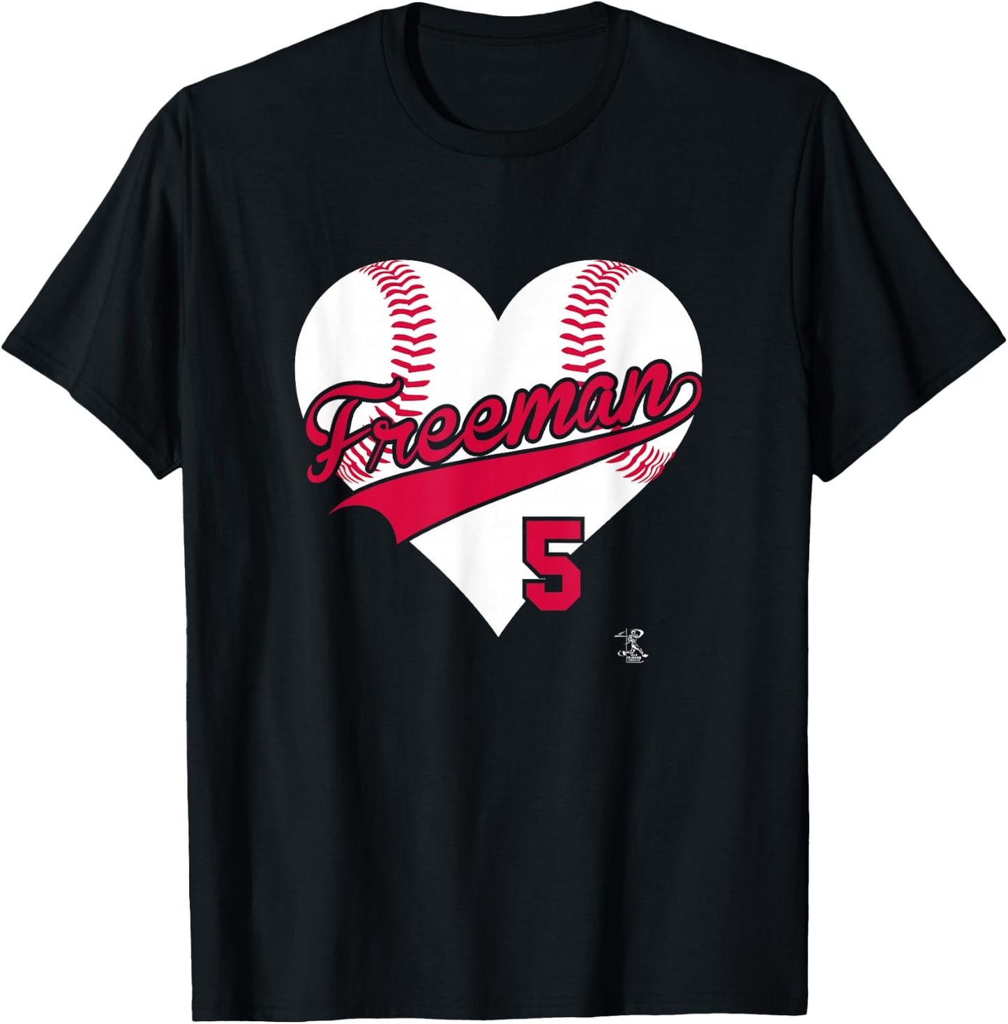 Freddie Freeman Baseball Heart Gameday T-Shirt - T-Shirt | Black
