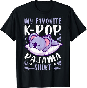 K-Pop Music, Sleeping Koala, K-Pop Pajama T-Shirt - T-Shirt | Black