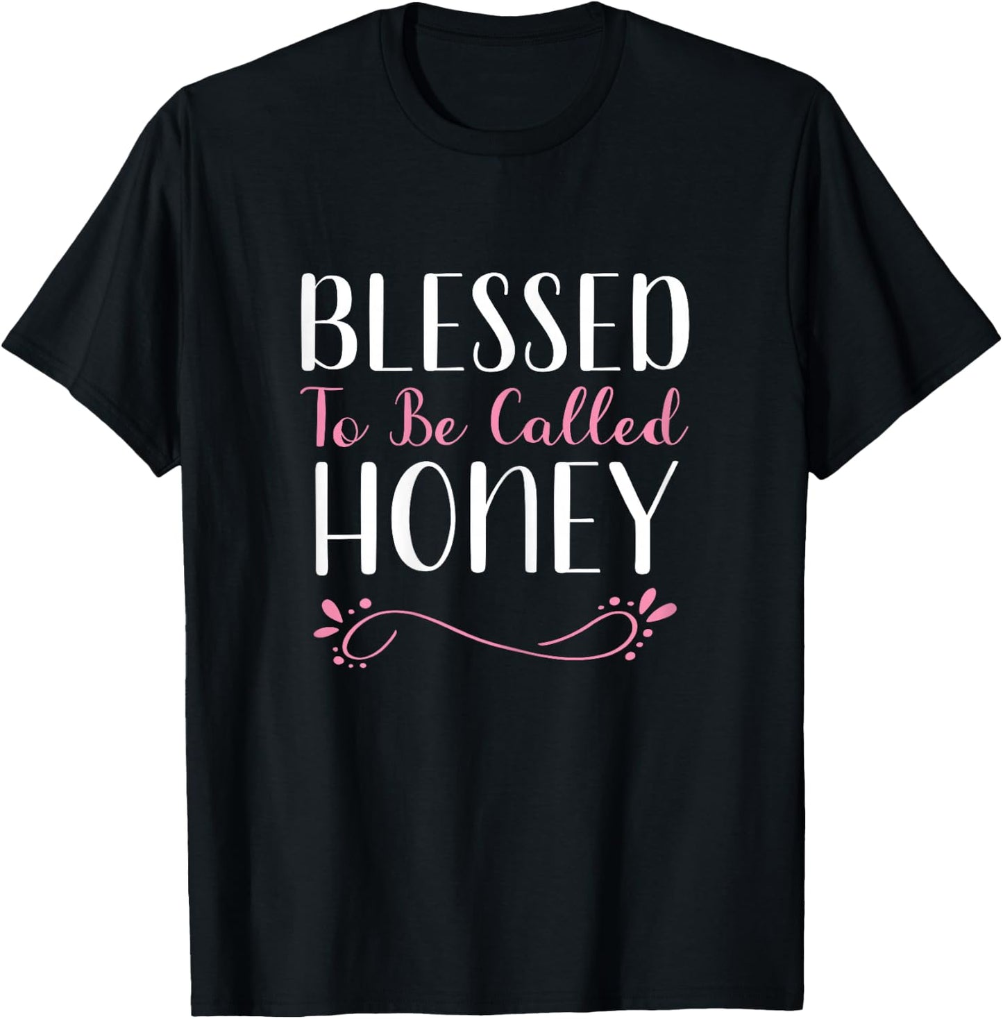 Blessed To Be Called Honey Grandma Cute Cool T-Shirt - T-Shirt | Black
