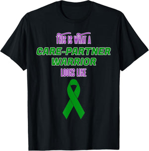 This is What a Care Partner Warrior looks like Kidney T-Shirt - T-Shirt | Black