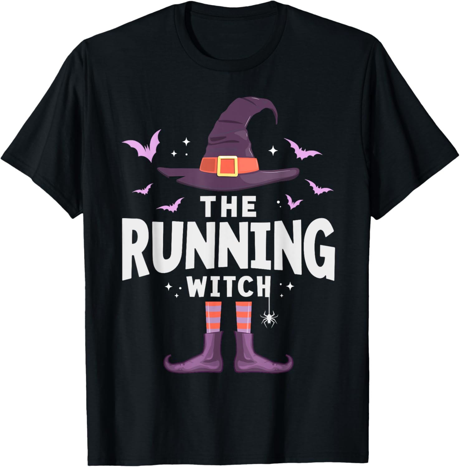 Running Halloween Witch Matching Costume T-Shirt - T-Shirt | Black
