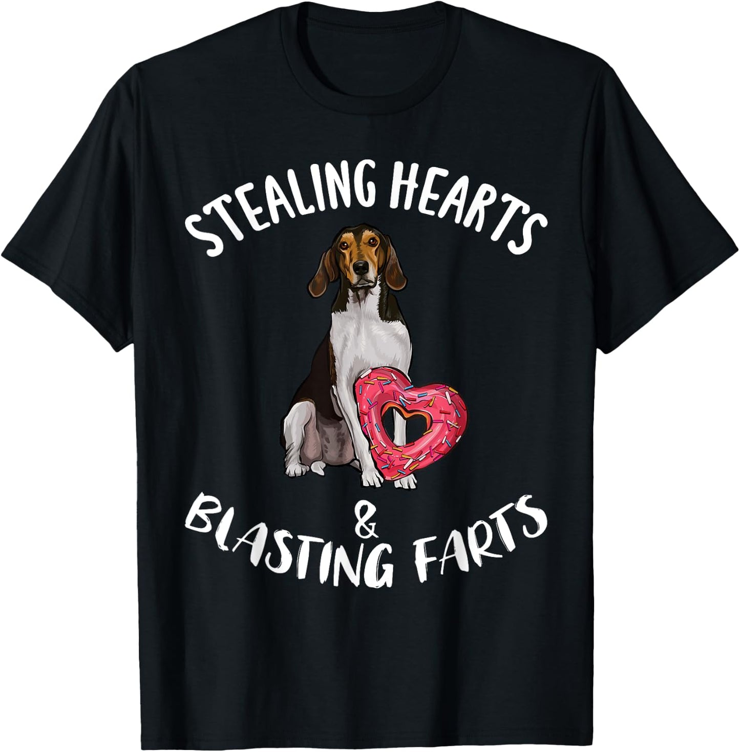 Stealing Hearts Blasting Farts Treeing Walker Coonhound Dog T-Shirt - T-Shirt | Black