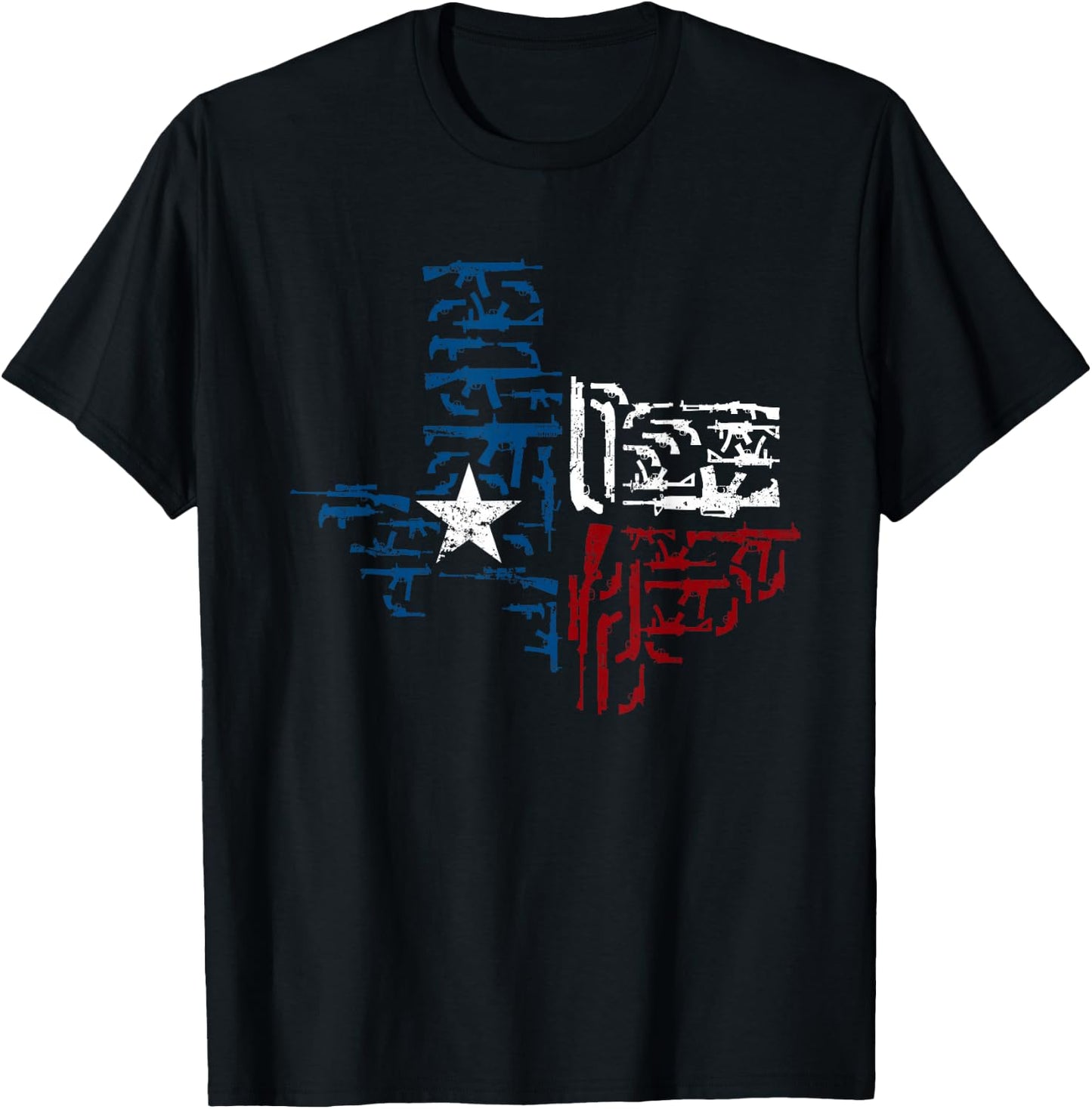 Patriotic US South Austin Guns Texas T-Shirt - T-Shirt | Black