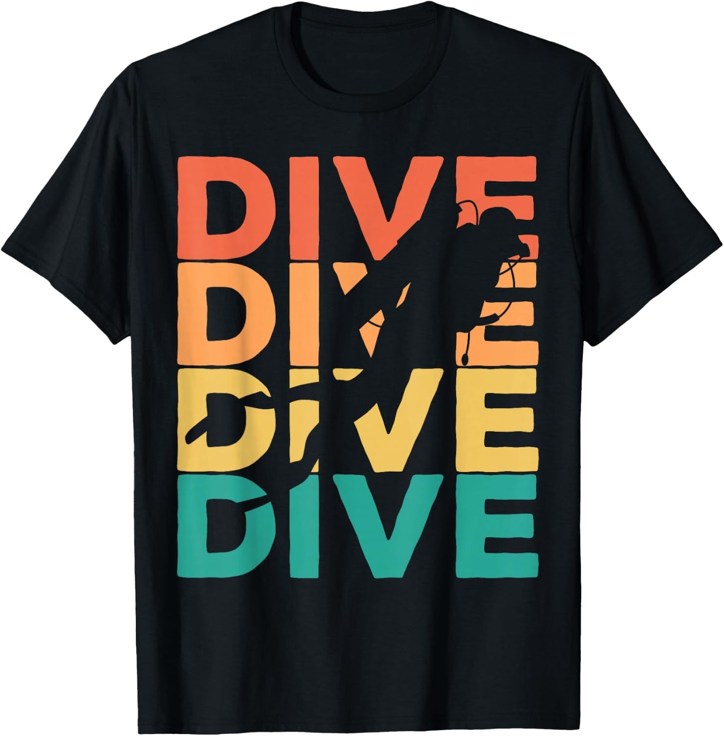 Retro Vintage Diving Gift Scuba Divers T-Shirt - T-Shirt | Black