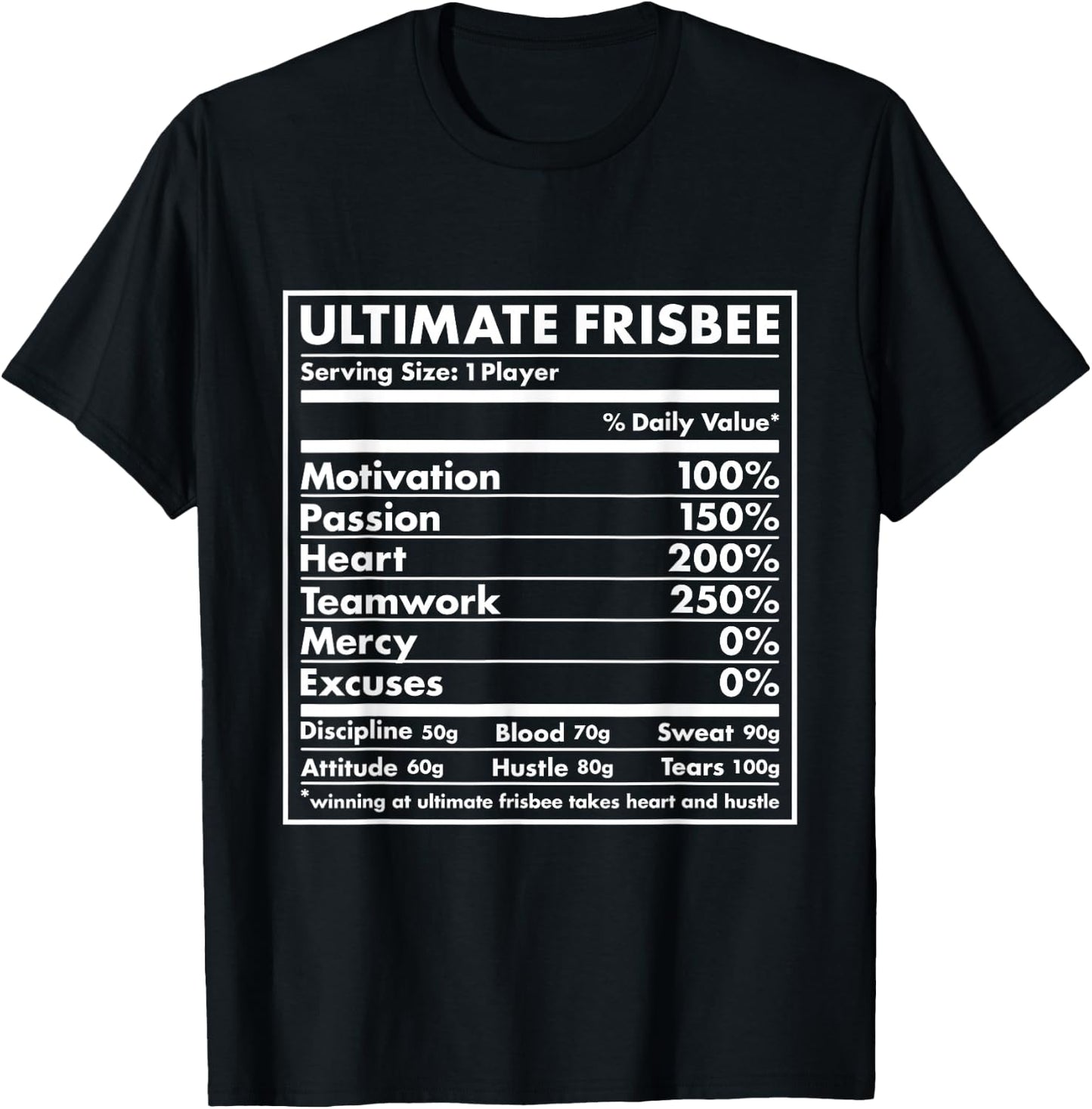 Sport Nutrition Ultimate Frisbee T-Shirt - T-Shirt | Black