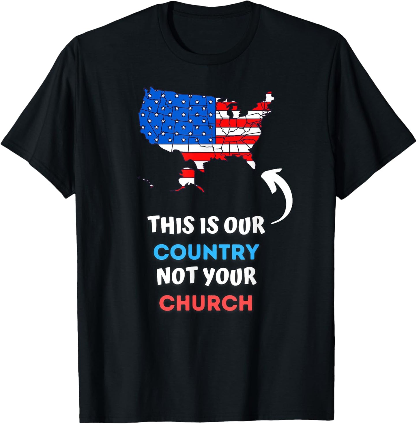 This is a Country Not Your Church a Religious Freedom T-Shirt - T-Shirt | Black