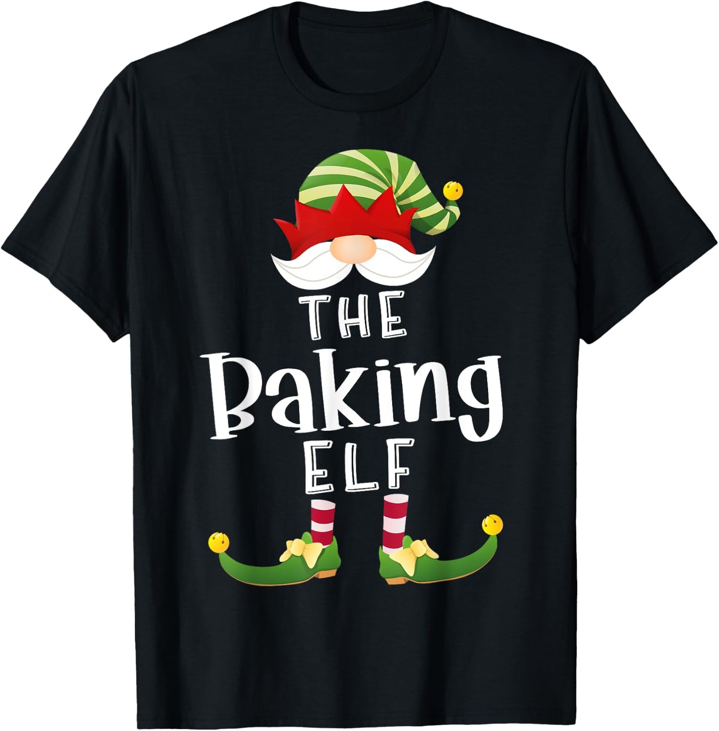 Baking Elf Group Christmas Funny Pajama Party T-Shirt - T-Shirt | Black