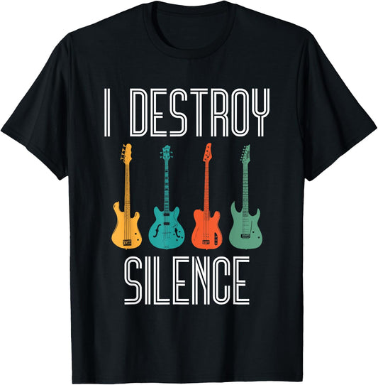 Guitar Vintage Guitar Player Gift T-Shirt - T-Shirt | Black