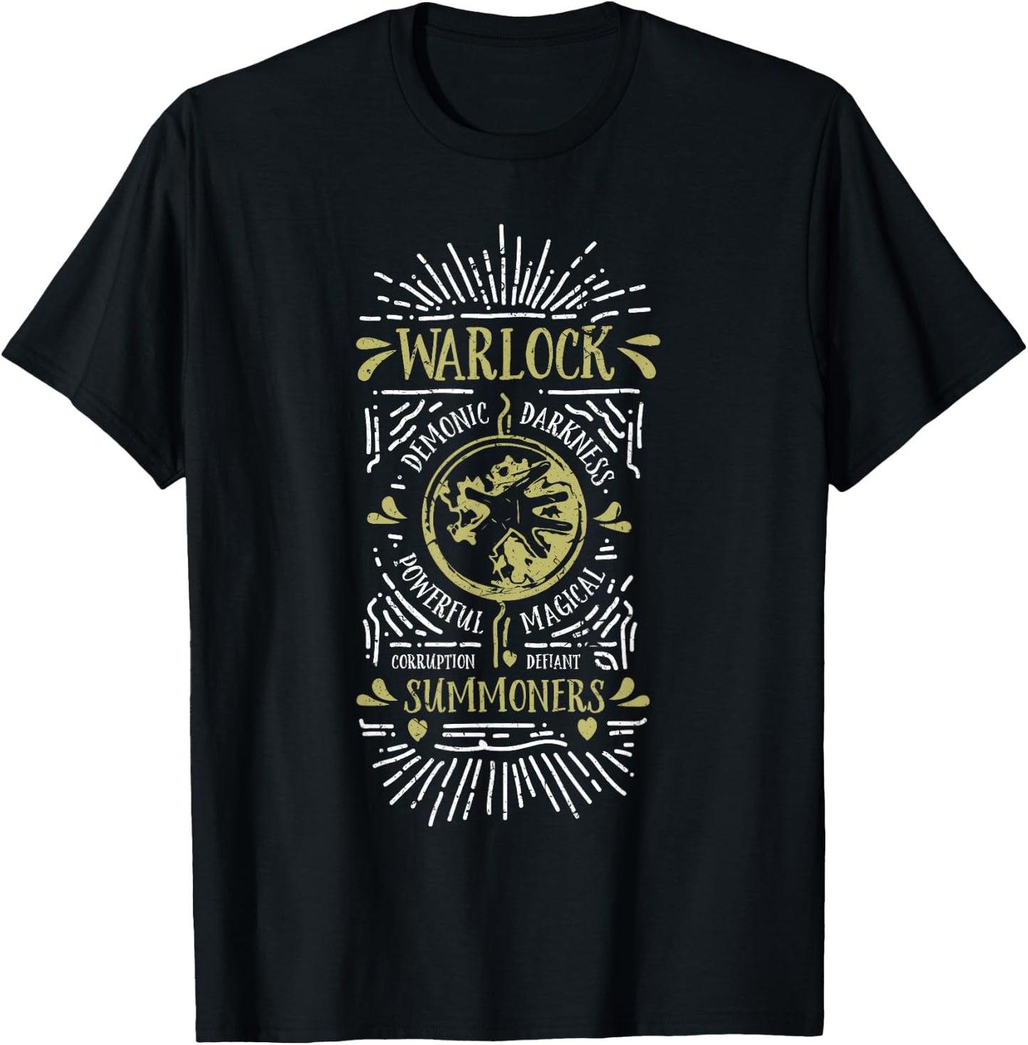Wow Warlock Role Playing Gamer T-Shirt - T-Shirt | Black