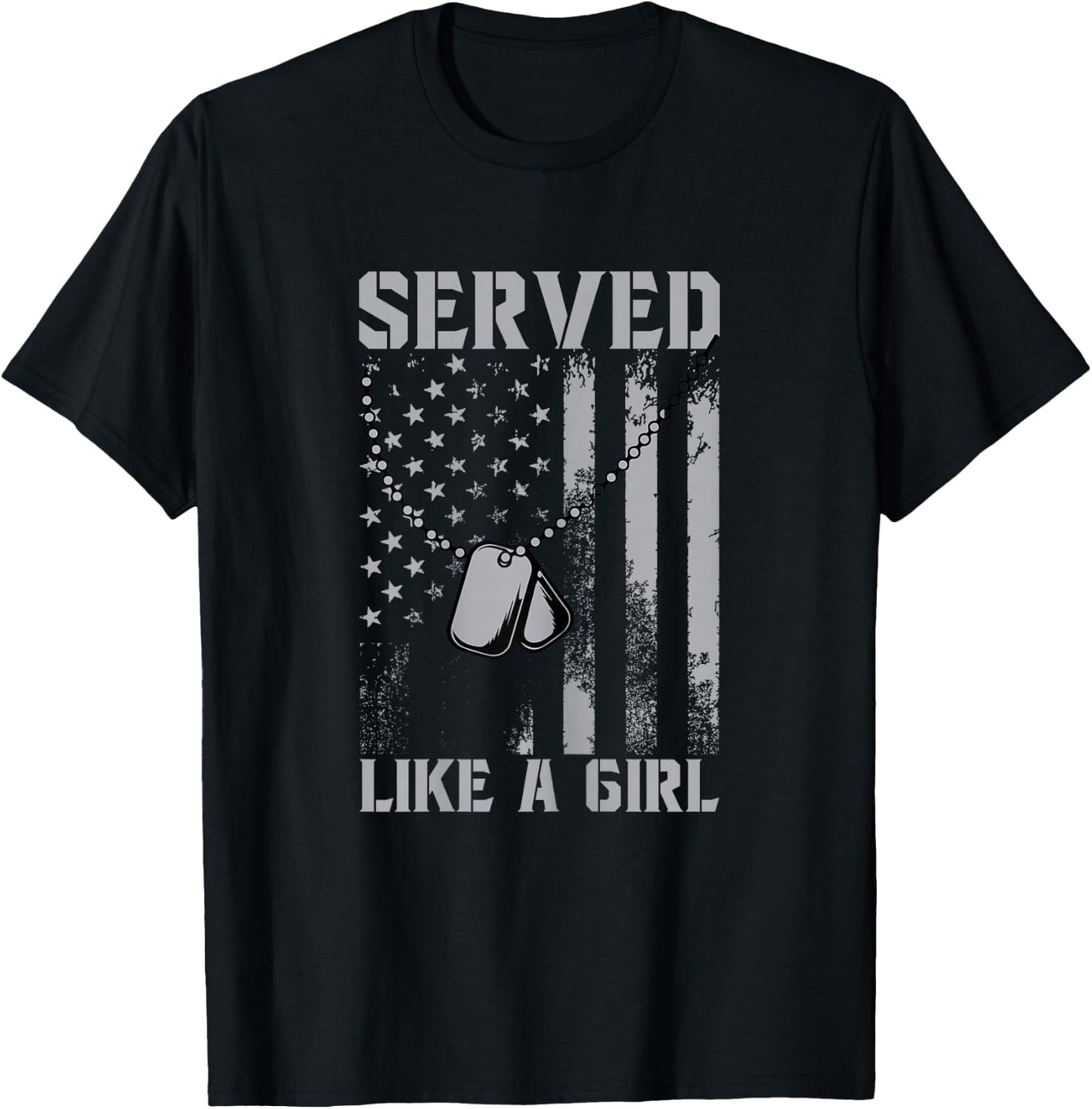 Served Like a Girl Female Veteran Women's T-Shirt - T-Shirt | Black