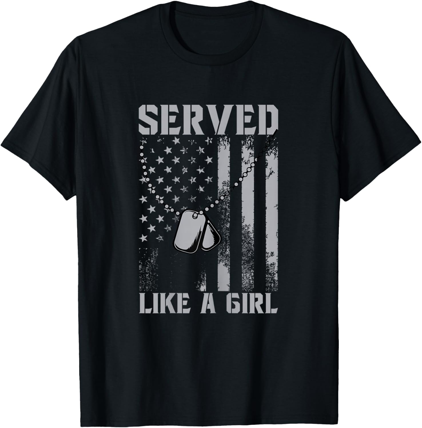 Served Like a Girl Female Veteran Women's T-Shirt - T-Shirt | Black
