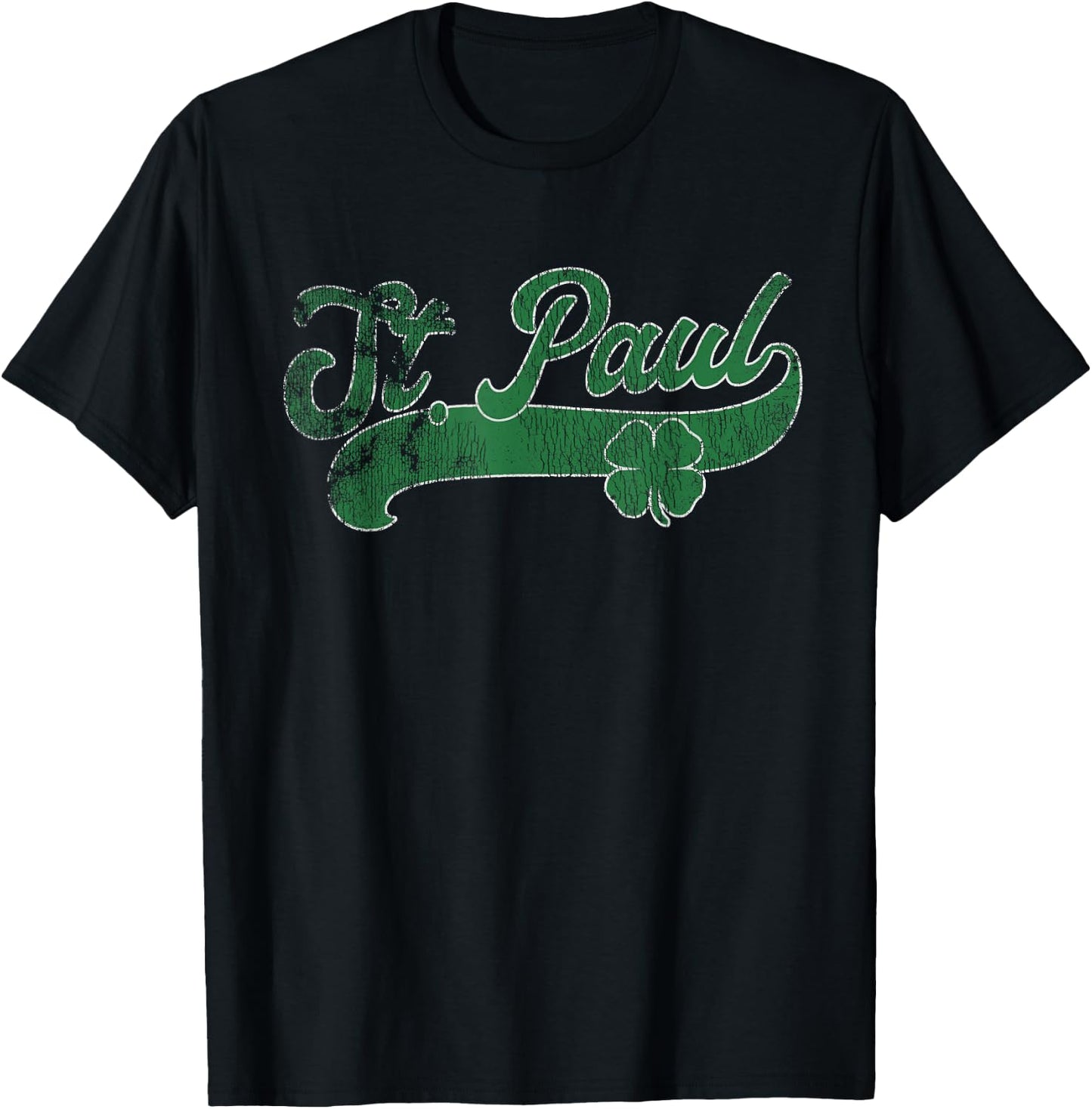 St. Paul Shamrock St. Patrick's Day Saint Paddy's Irish T-Shirt - T-Shirt | Black