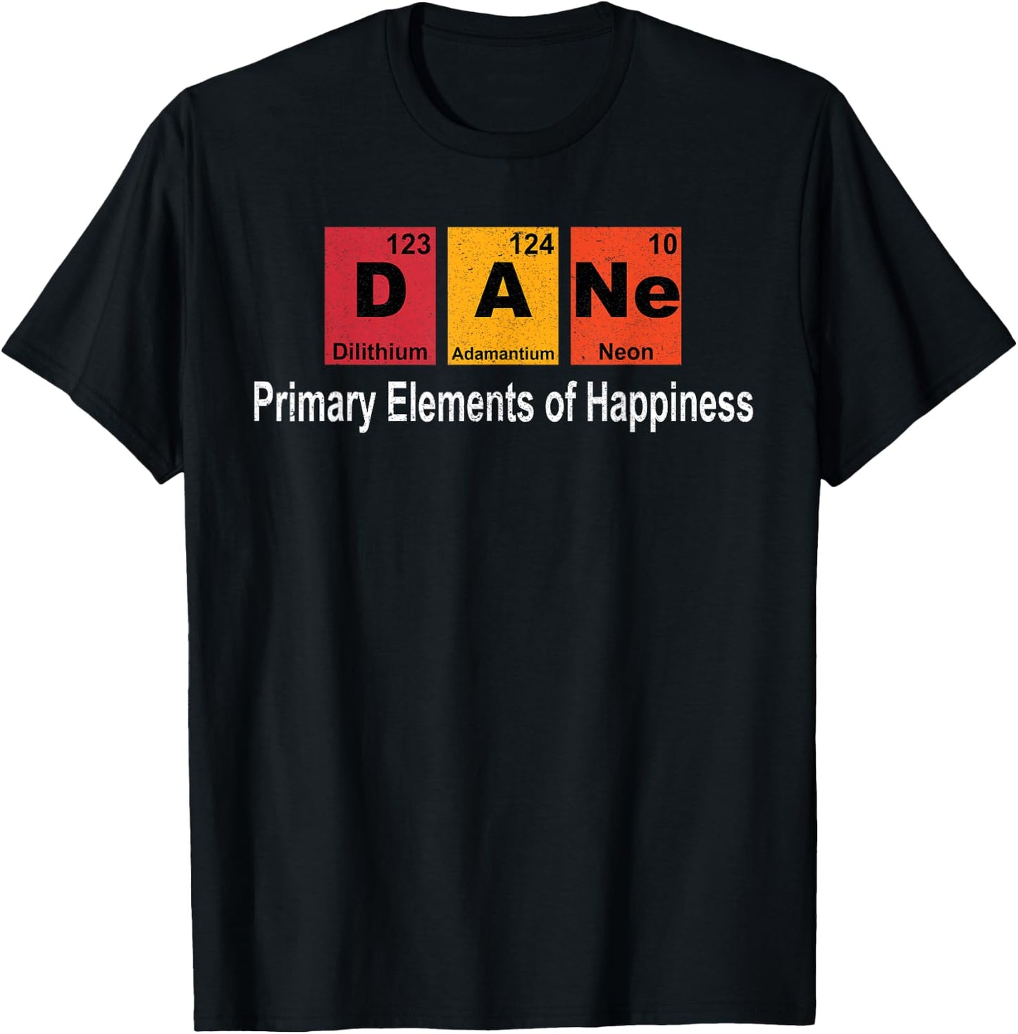 Vintage Great Dane Dog Science Funny Periodic Table Pet Gift T-Shirt - T-Shirt | Black