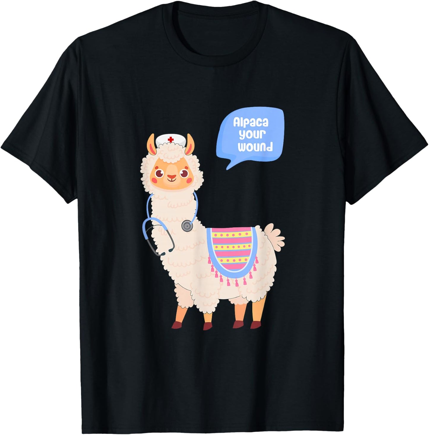 Alpaca Your Wound Cute Llama Wound Care Nurse Gift T-Shirt - T-Shirt | Black