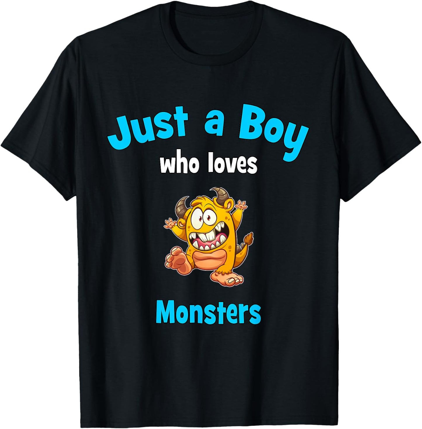Boys Monster | Kids Monster T-Shirt - T-Shirt | Black