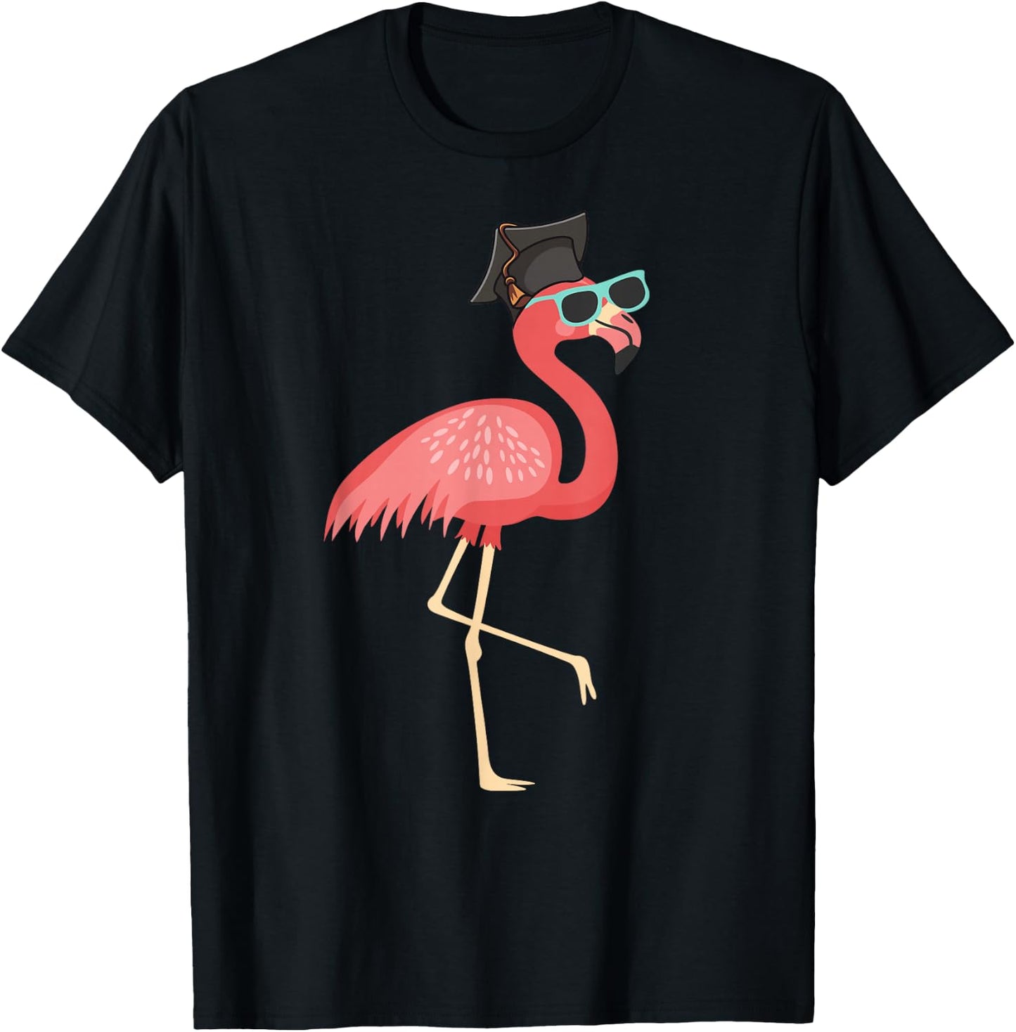 Cute Graduation 2023, Flamingo Grad 2023 Graduating Flamingo T-Shirt - T-Shirt | Black