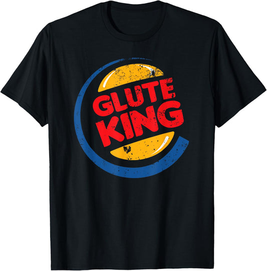 Glute King Funny Cheat Day Ass Meat Day T-Shirt - T-Shirt | Black