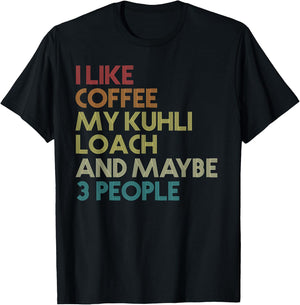 Kuhli Loach Fish Coffee Lover Aquarium Vintage Retro Text T-Shirt - T-Shirt | Black