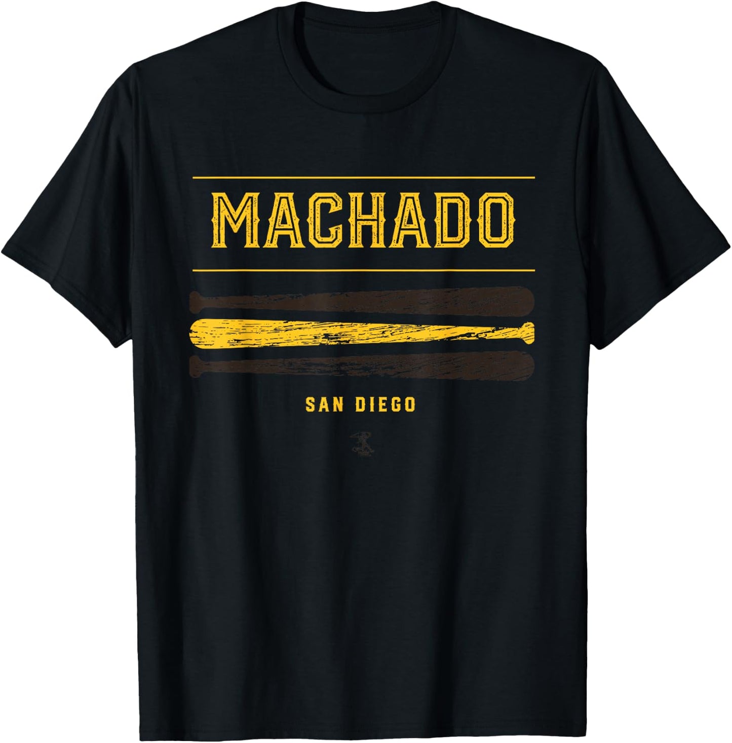 Manny Machado Vintage Baseball Bat Gameday T-Shirt - T-Shirt | Black