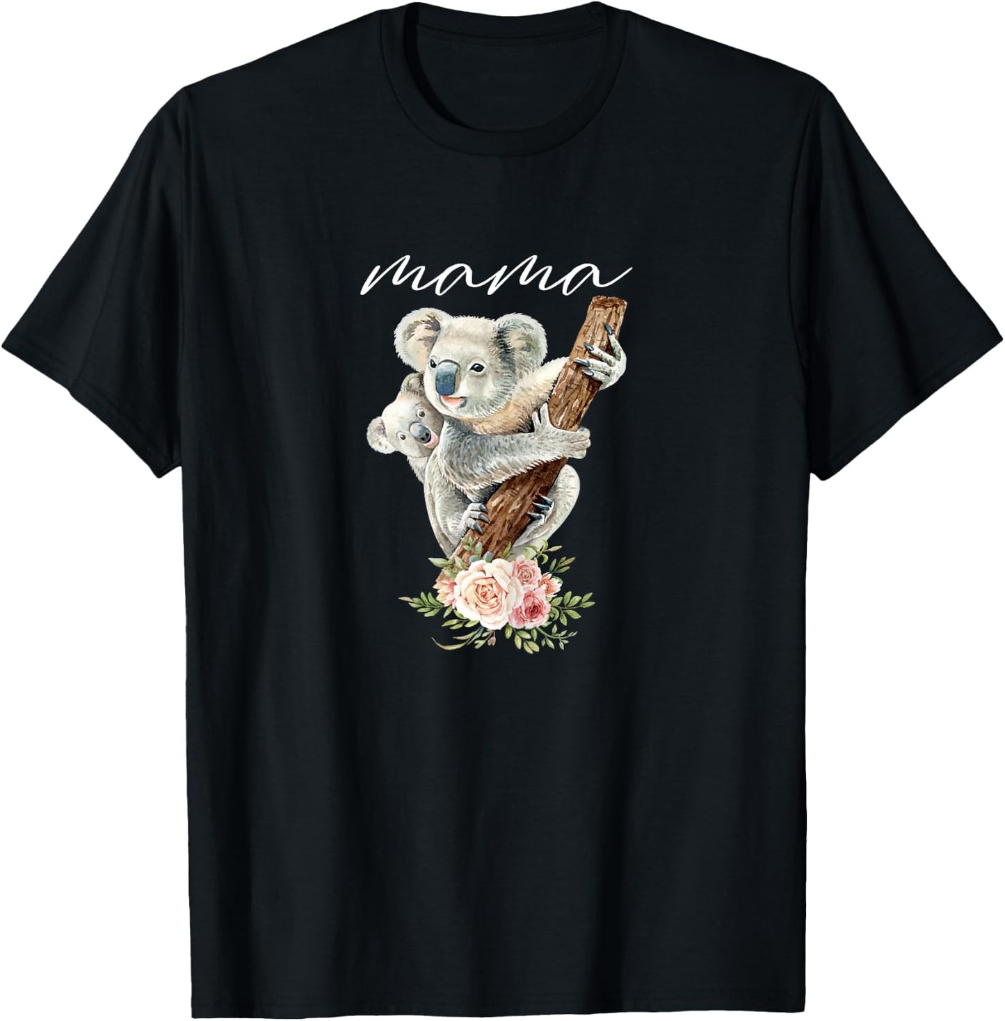 Mama Koala Shirt New Mom Koala Bear Mommy Gift Mother T-Shirt - T-Shirt | Black