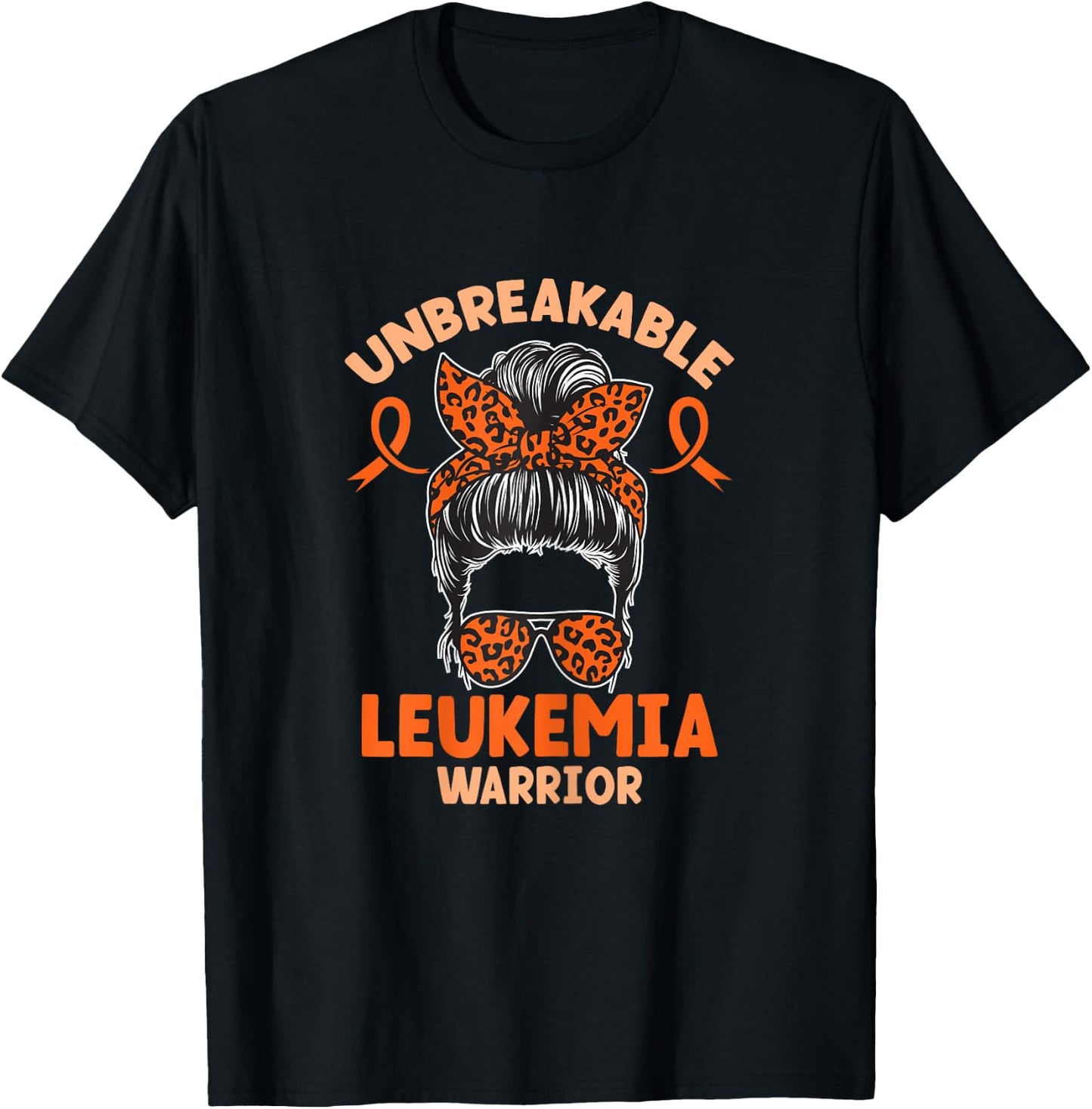 Leukemia Awareness Unbreakable Leukemia Warrior T-Shirt - T-Shirt | Black