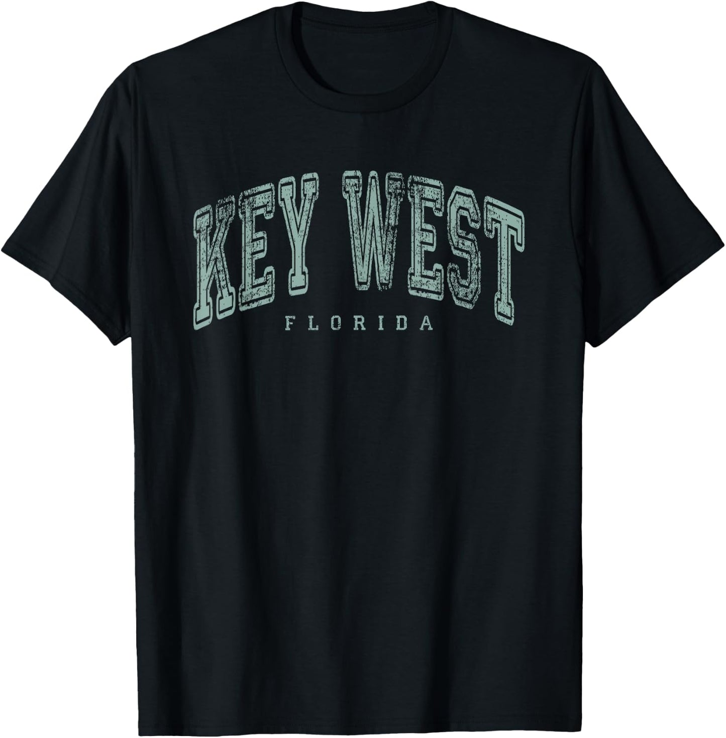 Key West Florida Keys Vintage Retro US City State Travel T-Shirt - T-Shirt | Black