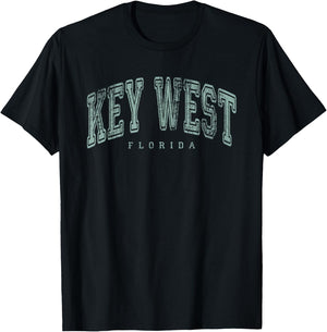 Key West Florida Keys Vintage Retro US City State Travel T-Shirt - T-Shirt | Black