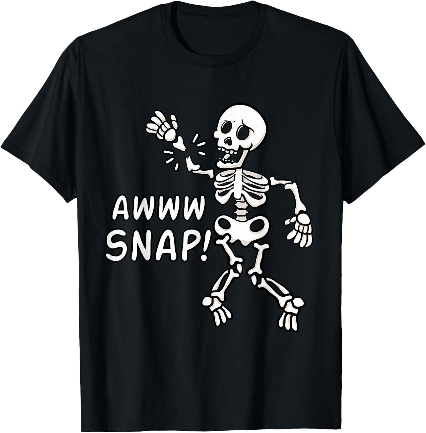 Aw Snap Broken Arm Skeleton Injury Wrist Surgery Recovery T-Shirt - T-Shirt | Black