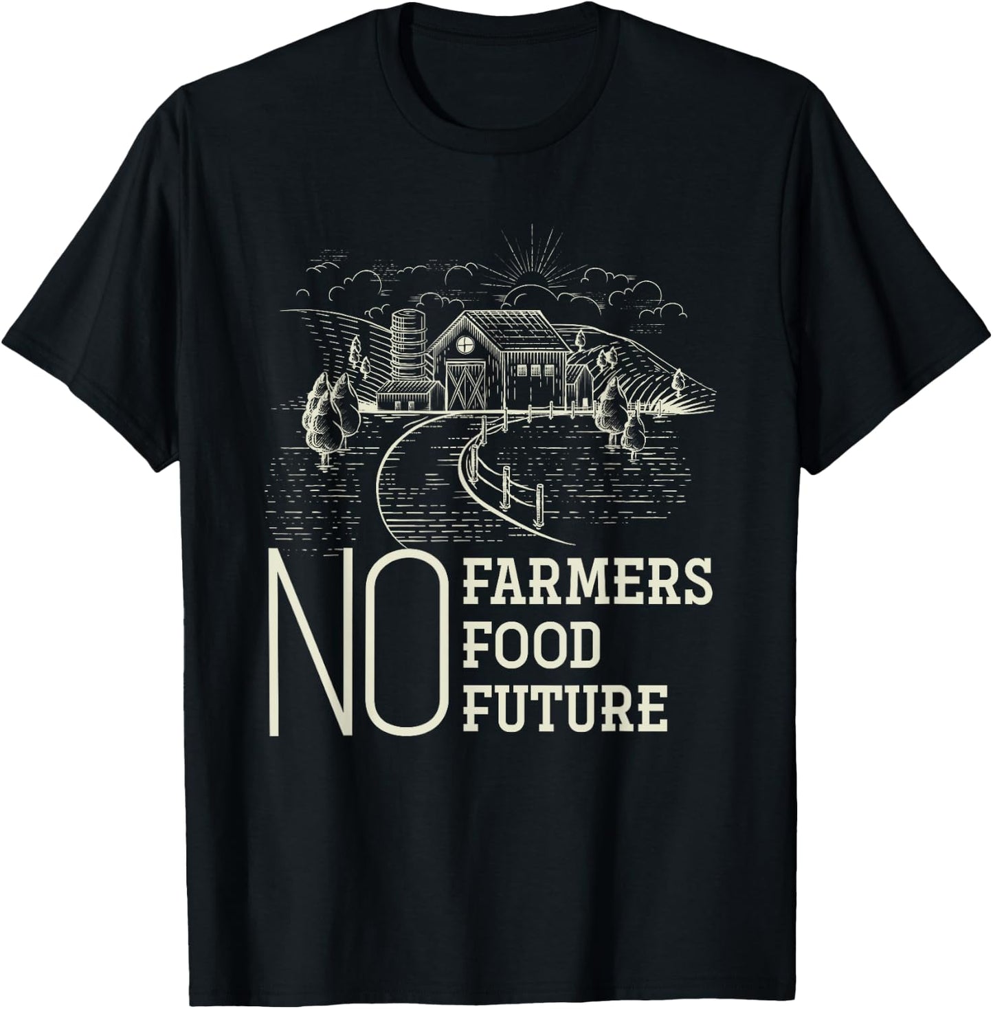 No Farmers No Food No Future Farmer T-Shirt - T-Shirt | Black