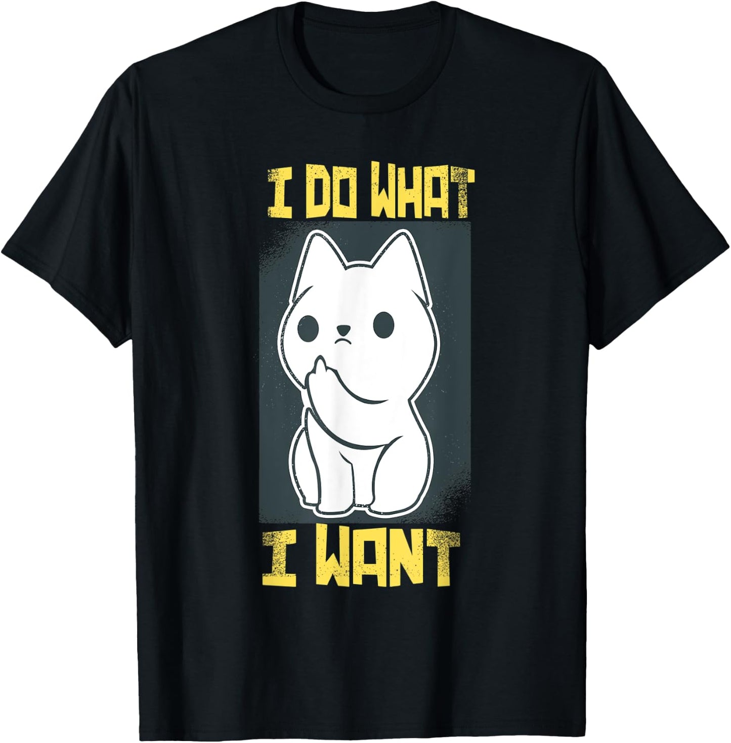 I Do What I Want Funny Cat Kitten Angry Paws Cat Lovers Women Kids T-Shirt - T-Shirt | Black