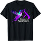 Alzheimer's Disease AD Hummingbird Purple Awareness Ribbon T-Shirt - T-Shirt | Black