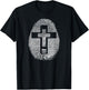 FINGERPRINT AND CROSS Design Christian-inspired ideas T-Shirt - T-Shirt | Black