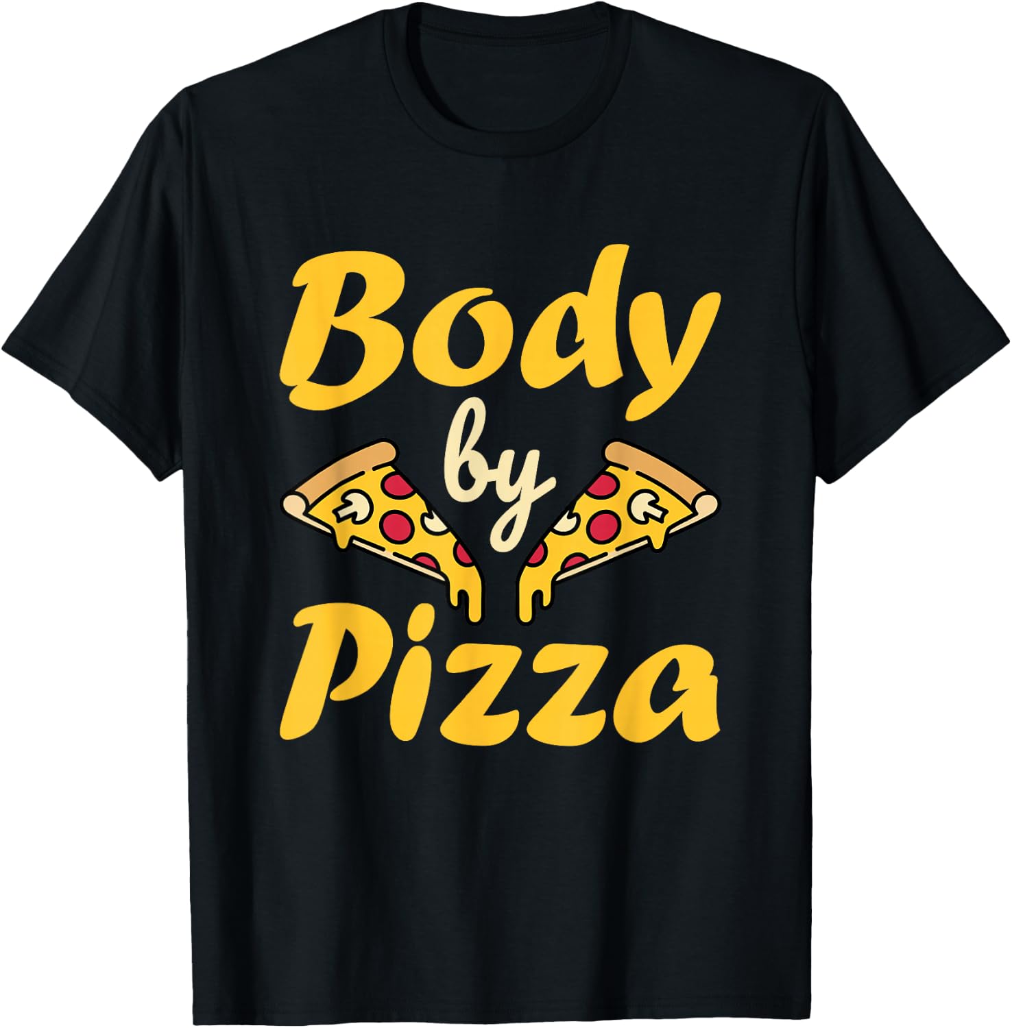 Funny Pepperoni Pizza Slice Body Men Women T-Shirt - T-Shirt | Black