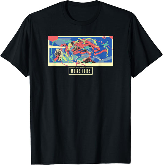 Universal Monsters The Invisible Man Fragmented T-Shirt - T-Shirt | Black