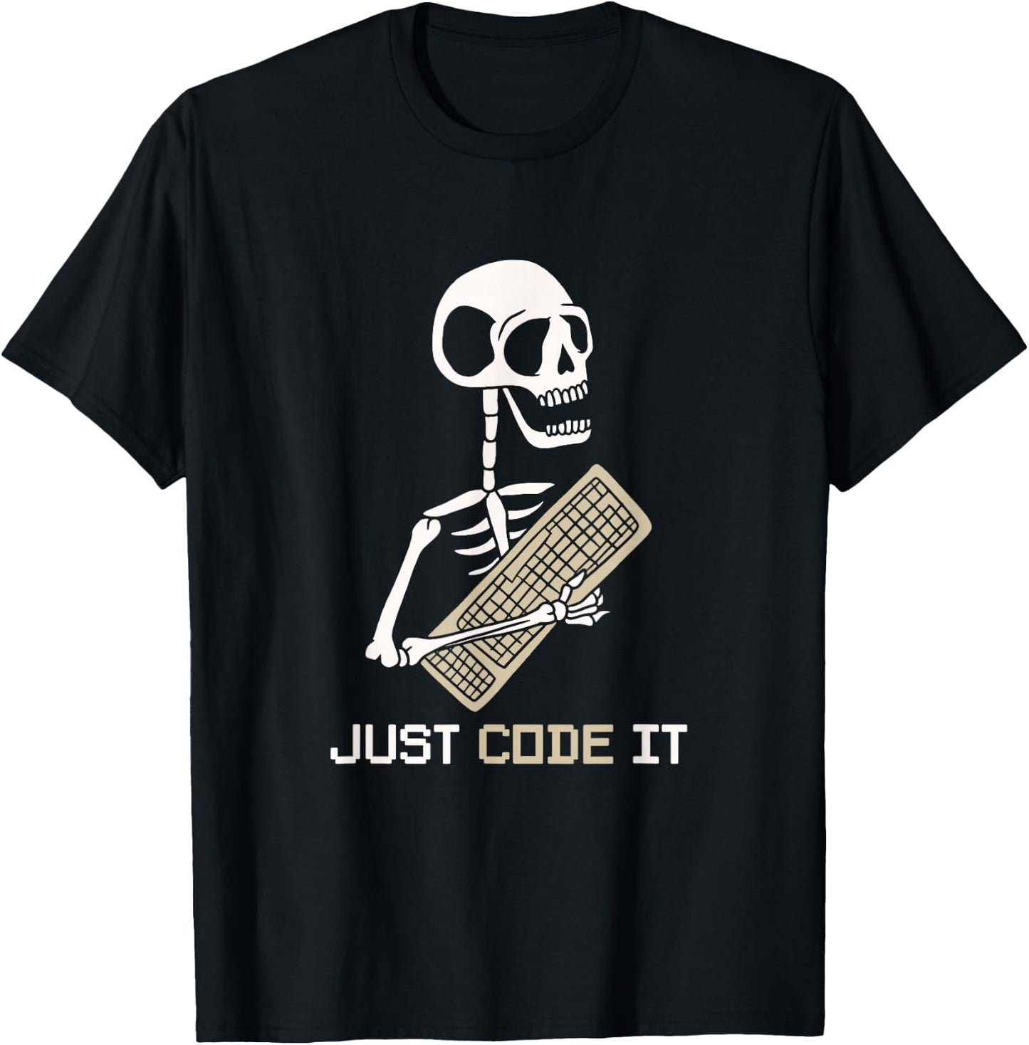 Skeleton Programmer software developer Coder Code It T-Shirt - T-Shirt | Black