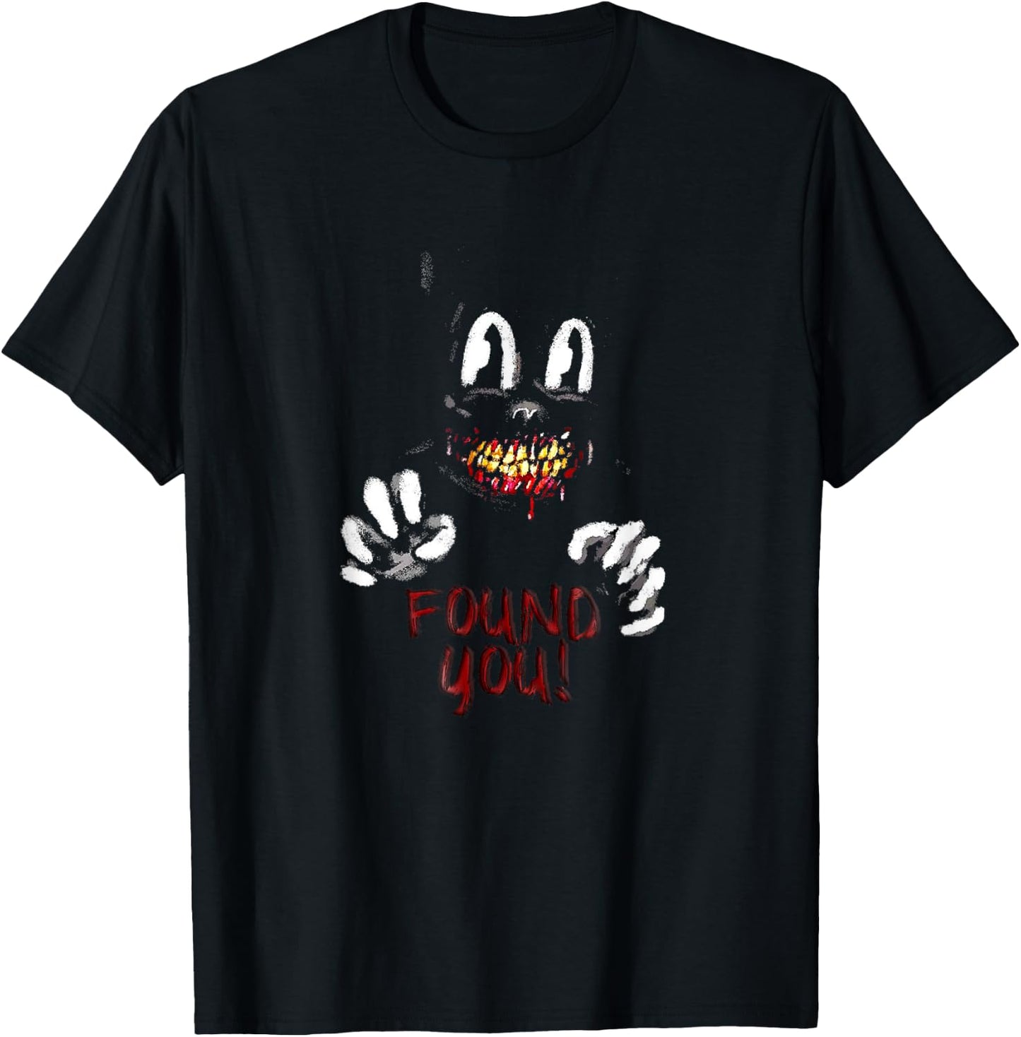 Cartoon cat Creepy Horror trick or treat T-Shirt - T-Shirt | Black