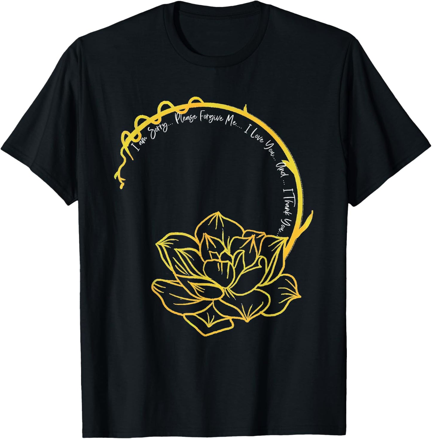 Ho'oponopono Mantra Shirt, Hawaiian Prayer, Meditation T-Shirt - T-Shirt | Black