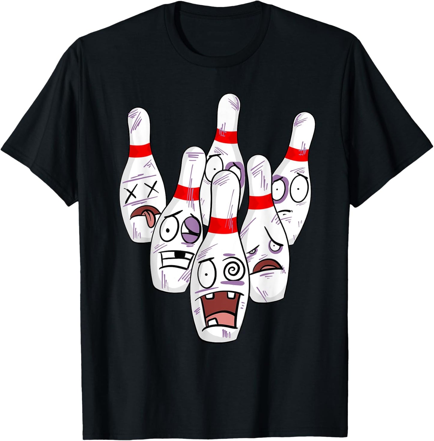 Funny Bowling Pins Novelty | Cute Bowler Gift Women T-Shirt - T-Shirt | Black