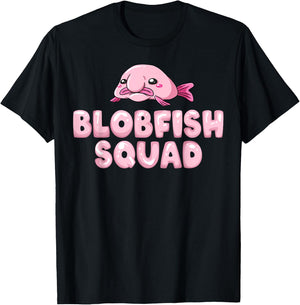 Blobfish Bob Fish Funny Cute Blob Blobby T-Shirt - T-Shirt | Black