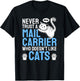 Mailman Deliverer I Felid Kitten Feline House Cat Postman T-Shirt - T-Shirt | Black