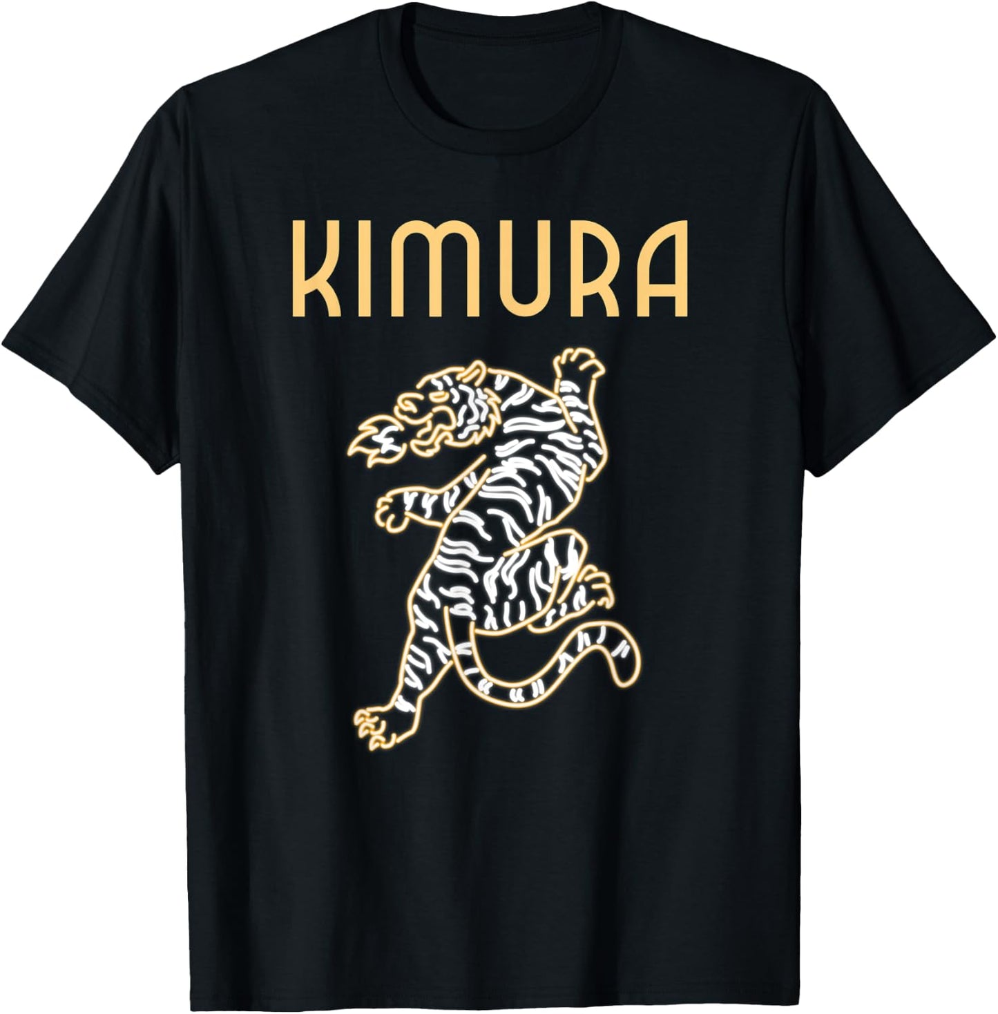 Kimura Tiger, Jiu-Jitsu, MMA, Muay Thai, Wrestling, Boxing T-Shirt - T-Shirt | Black