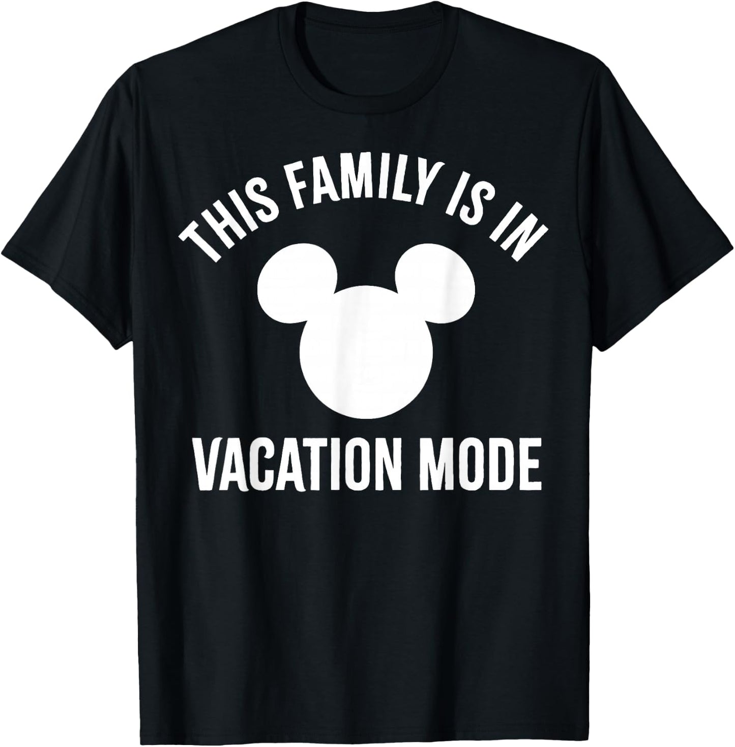 Disney Mickey and Friends This Family is in Vacation Mode Small T-Shirt - T-Shirt | Black