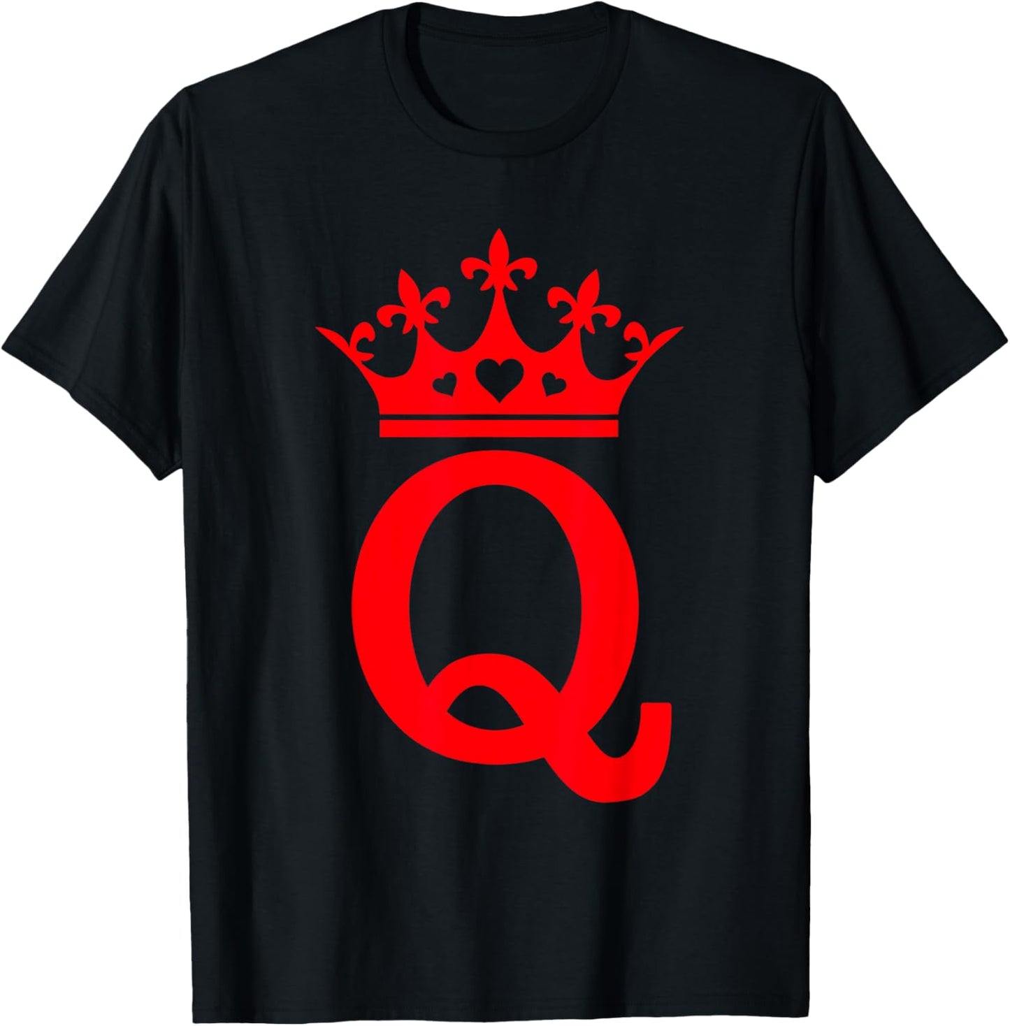 Queen Hearts Halloween Costume - Valentines Queen of Hearts T-Shirt - T-Shirt | Black