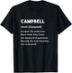 Campbell Name Shirt | Campbell T-Shirt - T-Shirt | Black