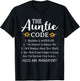 Funny Family Matching Gifts For Aunt The Auntie Code T-Shirt - T-Shirt | Black