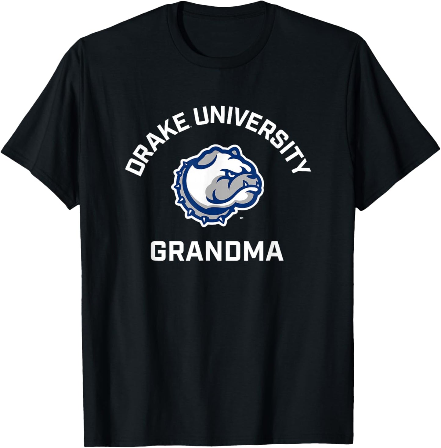 Drake University Bulldogs Arched Grandma T-Shirt - T-Shirt | Black